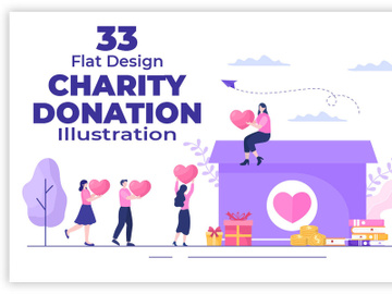 33 Charity Donation via Volunteer Illustration preview picture