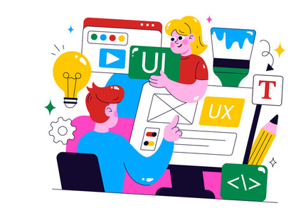 10 Ui Ux Design Vector Illustration