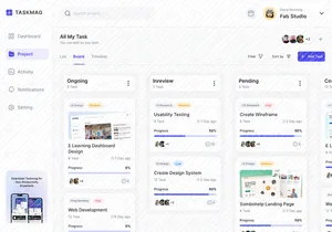 Taskmag - Task Manager Mobile & Dashboard Saas App