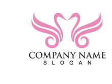 Swan Bird Love Symbol Logo Vector
