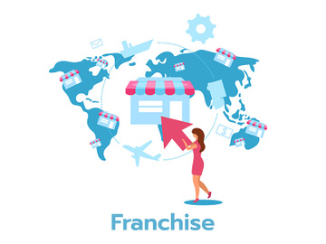 Franchise flat vector illustration preview picture