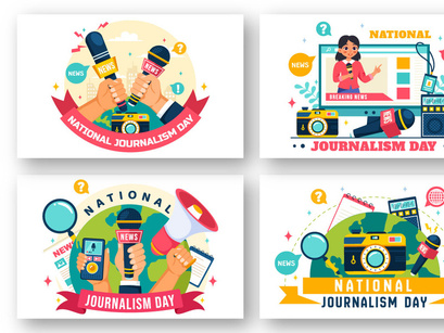 12 National Journalism Day Illustration