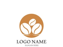 Coffee bean icon vector illustration template