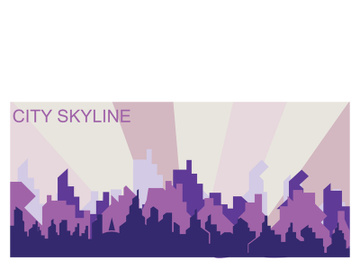 City silhouette skyline illustration design. City landscape Panorama building vector preview picture