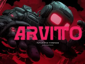 Arvitto | Futuristic Typeface preview picture