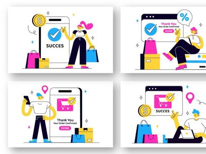 10 Order Successful Vector Illustration