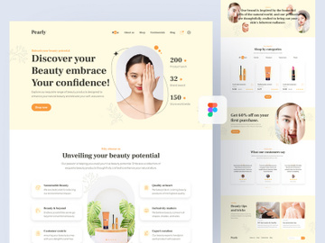 Pearly - skincare store website preview picture