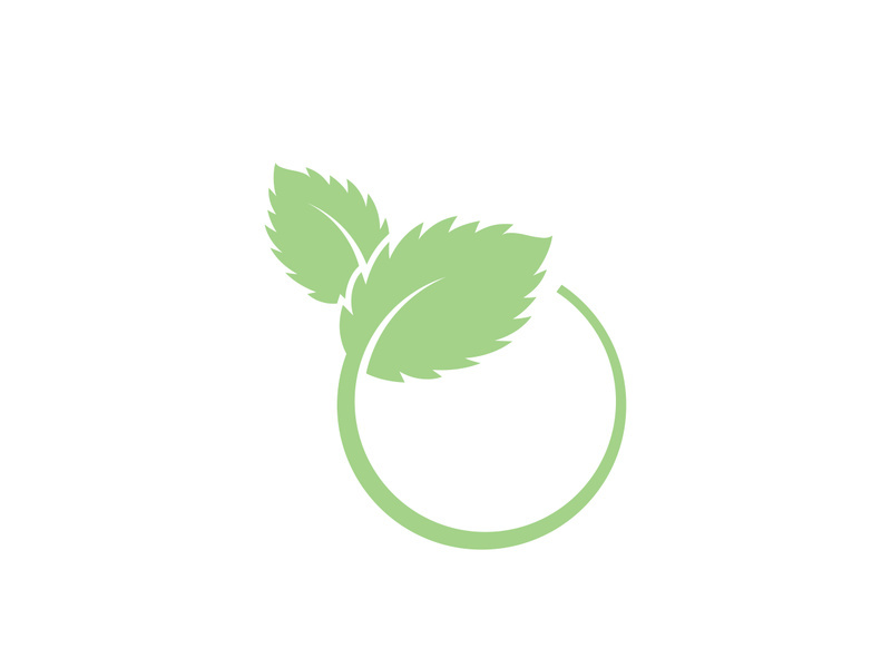 Mint Leaf icon template illustration