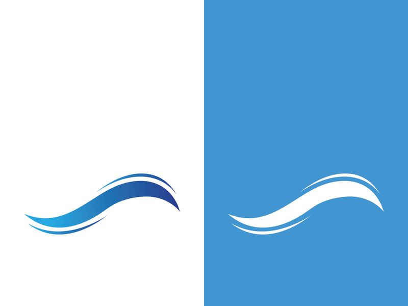 Wave beach vector illustration design logo
