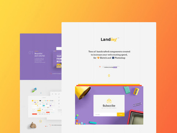 Landing: Free UI kit preview picture