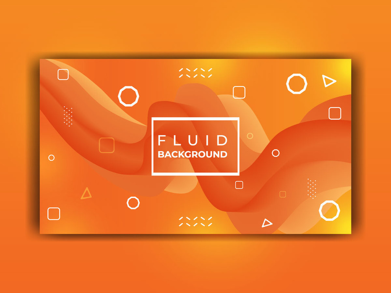 Modern Abstract Dark Orange Fluid Background Template