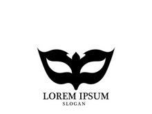 Masquerade Carnival Mask Icon and symbol vector