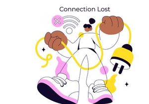 4 Connection Lost Vector Illustration