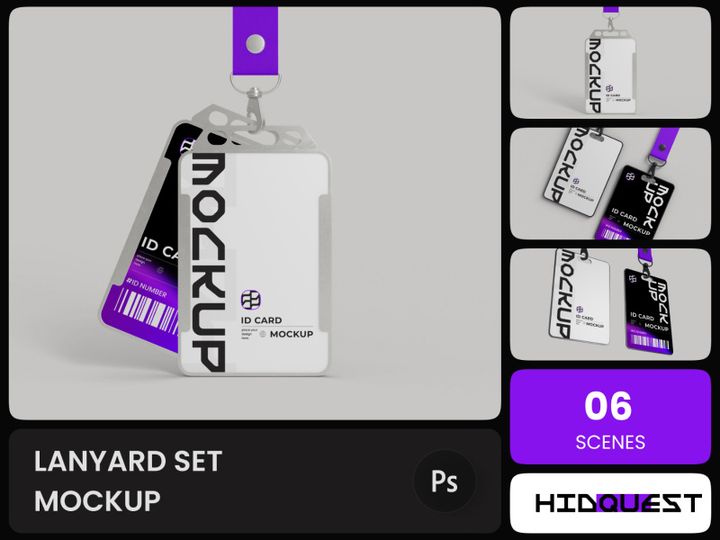 Lanyard Set Mockup