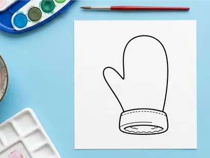 Hand-drawn Christmas cross niche symbol for festive religious holiday decoration and design