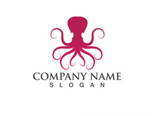 Octopus logo vector design symbol
