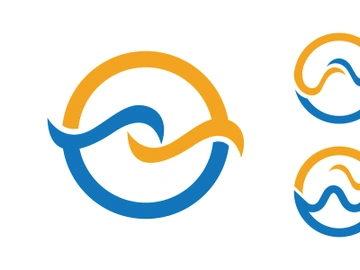 Water wave concept icon vector illustration design template preview picture