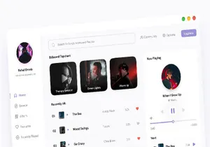 Music App Dashboard Design