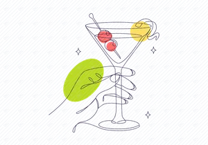 6 Cocktail Vector Illustration