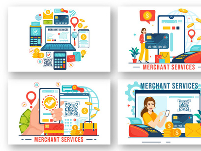 12 Merchant Service Illustration