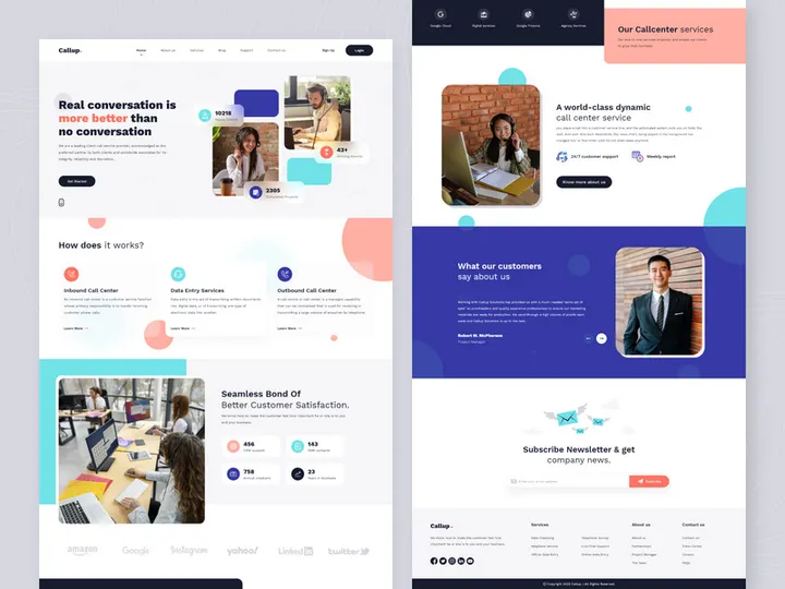 Call Center Website preview picture