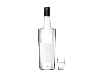Premium vodka realistic product vector design preview picture