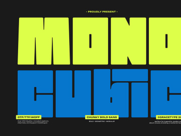 Mono Cubic | Chunky Bold Sans preview picture