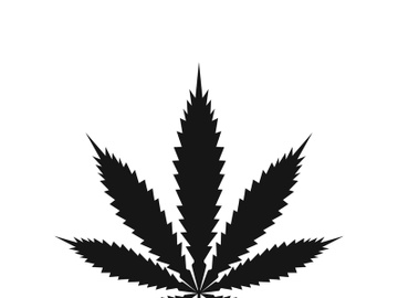 Mariuhana leaf symbol, marijuana or hemp icon, cannabis medical sign, weed drug vector illustration preview picture