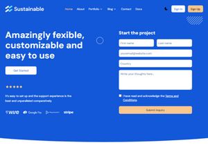 Sustainable Pro NextJs Template to Build Portfolios