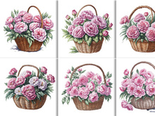Watercolor Floral Flower Basket Design