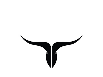 Bull head horns logo design. preview picture