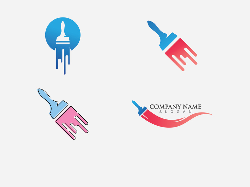 Paint logo business vector icon