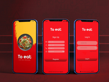 To eat-iOS Mobile App UI preview picture