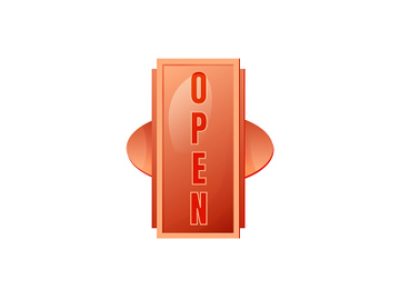 Open red vector board sign illustration preview picture