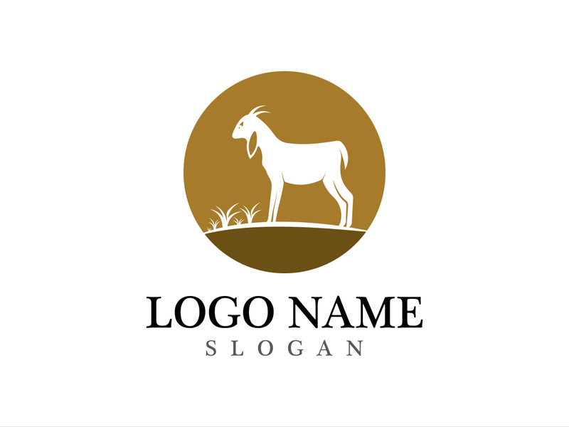 Goat logo template vector icon illustration design