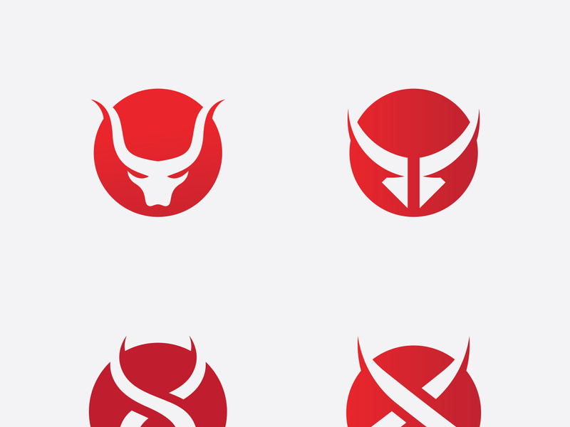 Taurus Logo Template  Red Bull Taurus Logo Template vector icon illustration