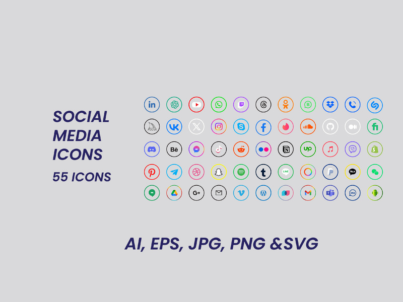 Popular Social Media Icons