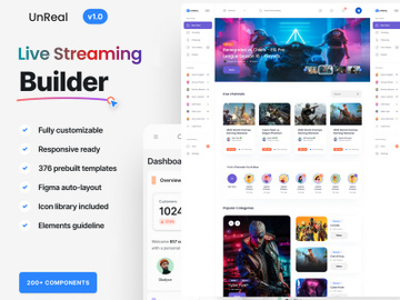 UnReal v1.0 - The Live Streaming UI KIt preview picture