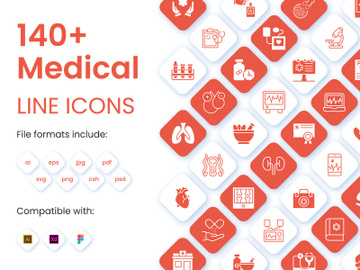 140+ Set of Medical Vector icons preview picture