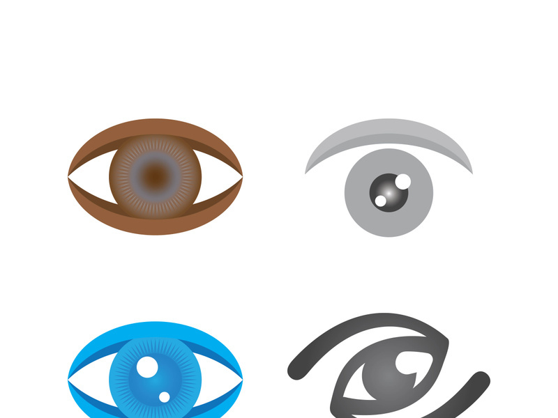 Branding identity corporate eye care vector logo design