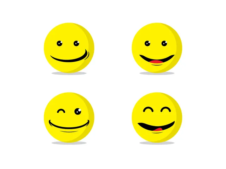 Smile emote Vector Template Design