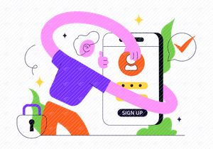 6 Create Account Vector Illustration