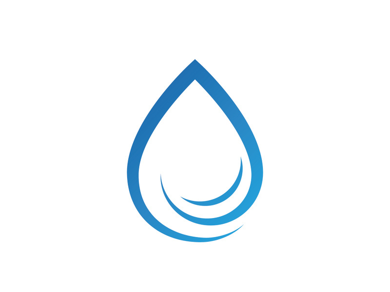 Vector logo illustration water gradient color