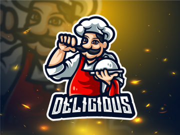 Chef esport mascot logo design vector preview picture