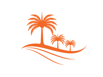 Date palm tree vector logo preview picture