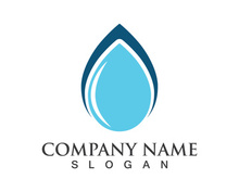 Blue water drop vector logo icon illustration images