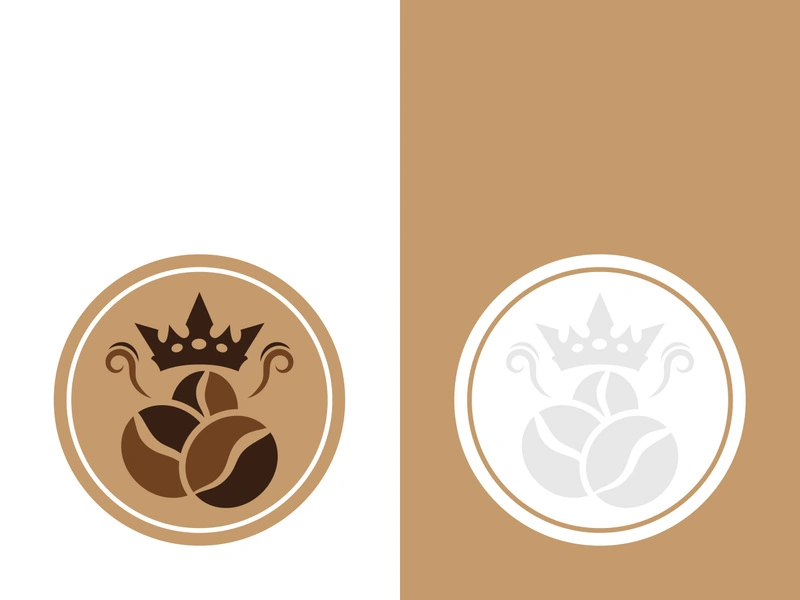 Coffee bean icon vector illustration template
