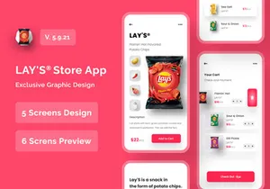 Lay's Patato Chip Store App Design