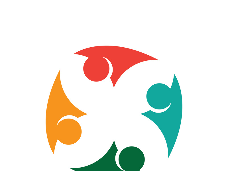 Community logo business template and icon people vector