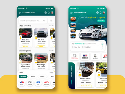Cars Portal or Buy and Sell Cars Store Mobile App UI Kit